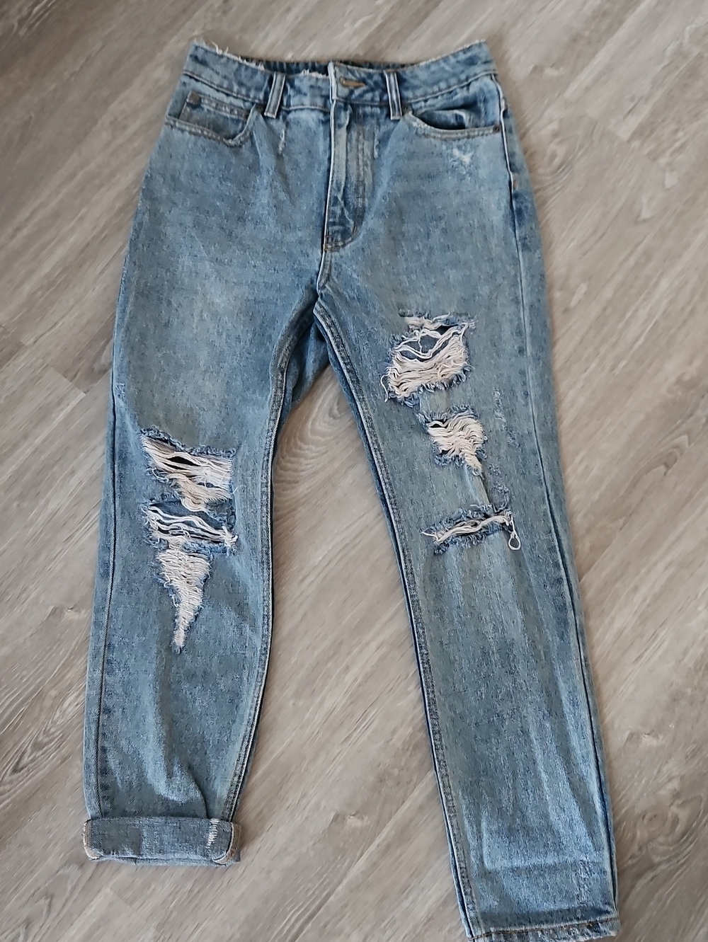 RVCA Blue Denim Jeans with Gold Stitching